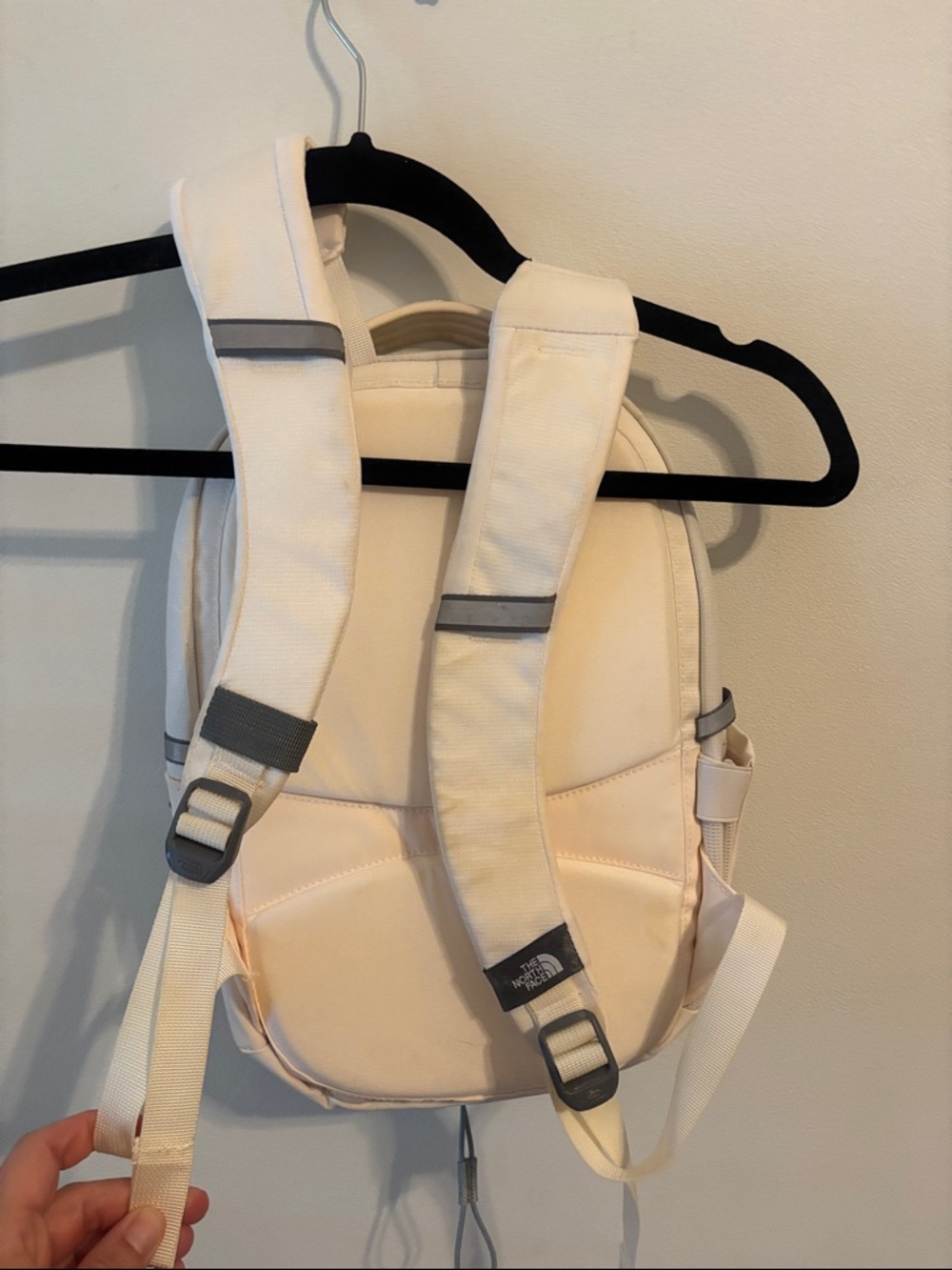 The North Face Backpack in Light Cream with Gray Accents - Picture 3 of 5